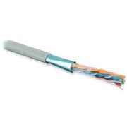 Кабель витая пара F/UTP кат.5E 4х2х0.51мм 24AWG solid PVC FUTP4-C5E-S24-IN-PVC-GY-305 сер. (м) Hyperline 42052