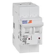 Выключатель автоматический модульный 2п C 10А 4.5кА OptiDin BM63-2C10-4.5-УХЛ3 КЭАЗ 326802